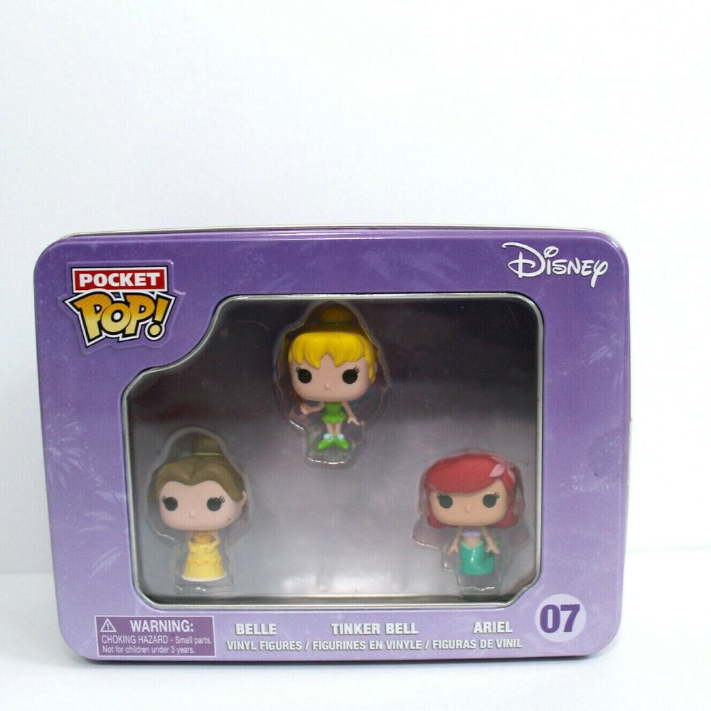 Funko Pocket Pop! Disney Belle, Tinker Bell & Ariel Mini Vinyl Figures
